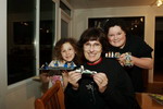 Grandma and the kids build Legos